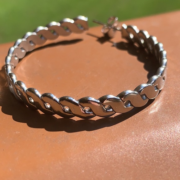 New Stainless Steel Hoop Earrings for Pierced Ears - Picture 4 of 9